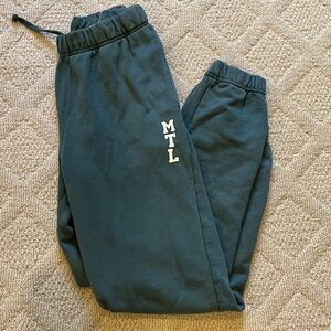 Mate the label organic cotton fleece sweatpants XS